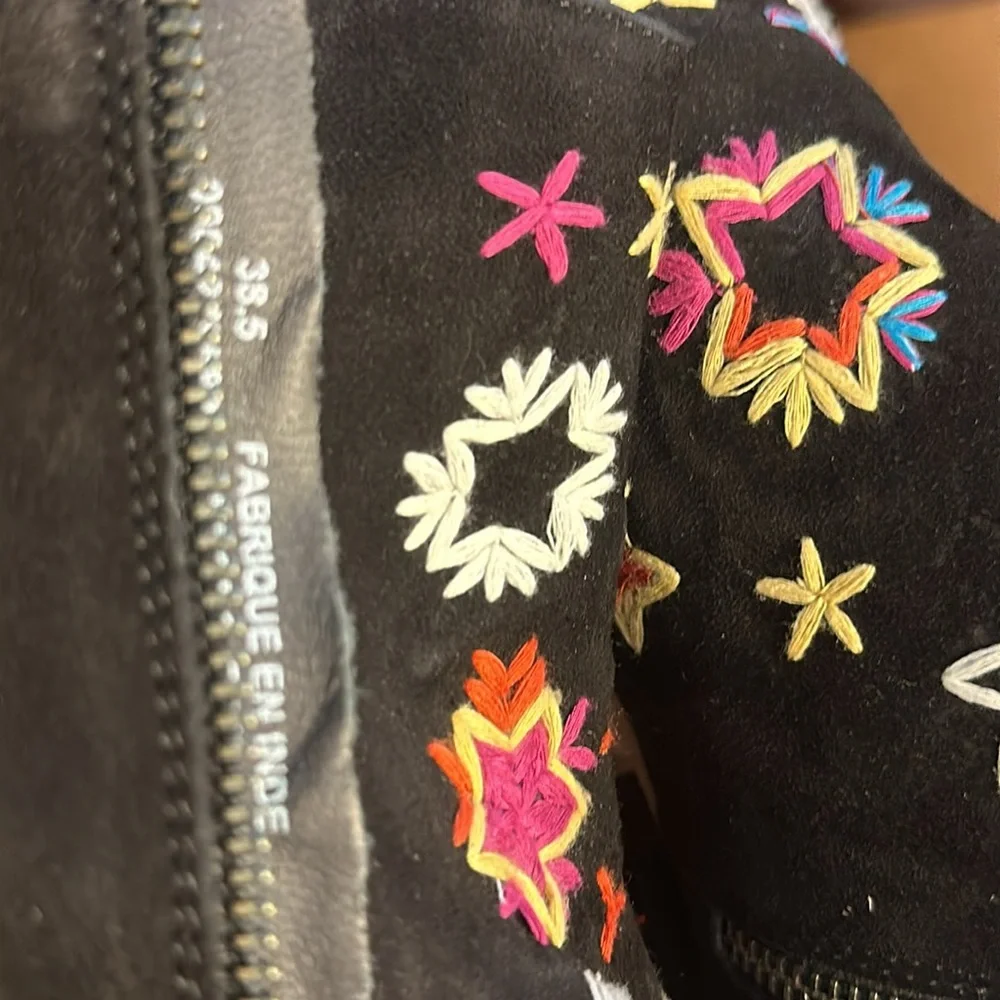 #284💜385💜 BRAND NEW IN BOX FREE PEOPLE EMBROIDERED BOWERS ANKLE BOOTS - Picture 11 of 11